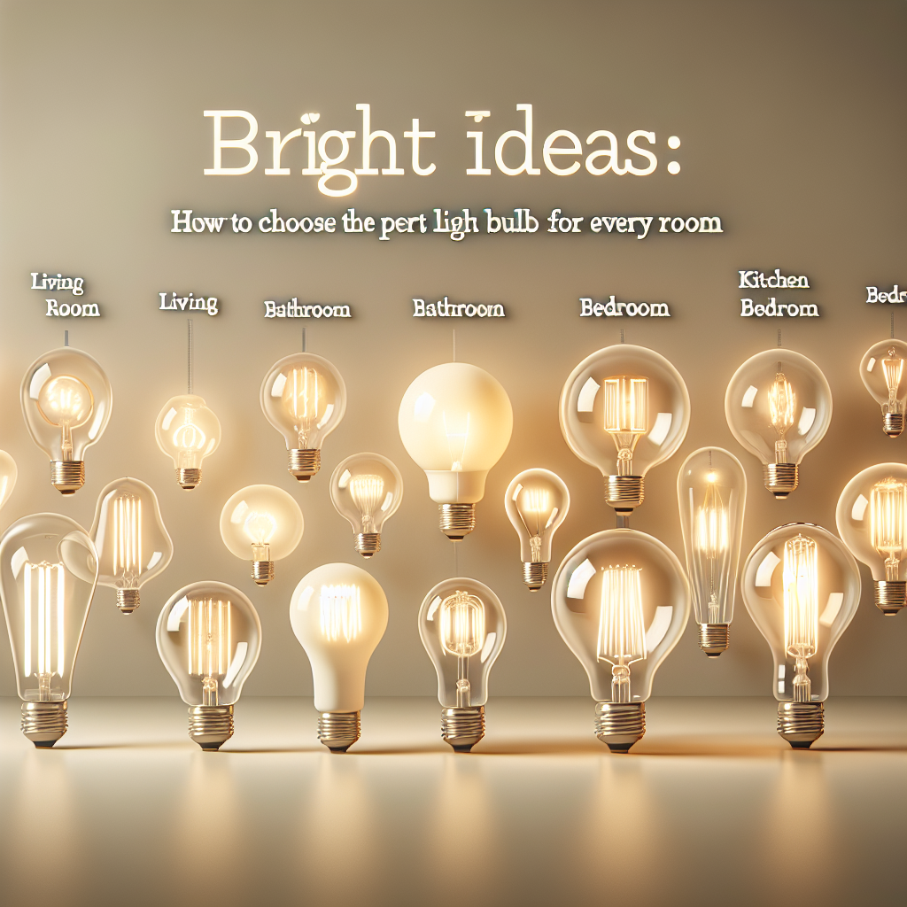 Illuminate Your Space: A Comprehensive Guide to Selecting the Ideal Light Bulb for Every Room in Your Home